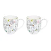 2 MugsFLEURS ET PAPILLONS