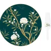 Assiette à gâteau avec pelle de service ROYAL PEONIES