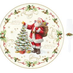 Assiette à gâteau avec pelle MAGIC CHRISTMAS