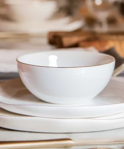 Coffret de 2 bols en porcelaine Ø 22 cm WHITE