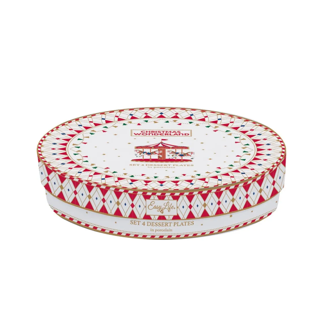 Ensemble de 4 assiettes àdessert CHRISTMAS WONDERLAND