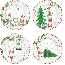 Ensemble de 4 assiettes àdessert Ready For CHRISTMAS