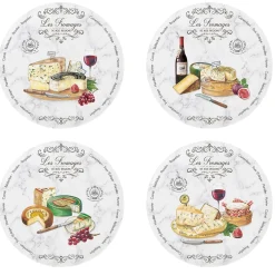 Ensemble de 4 assiettes LES FROMAGES