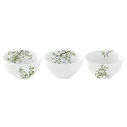 Ensemble de 3 bols en porcelaine de diamètre 9,5 cm chacun NATURA