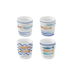 ensemble de 4 gobelets à café BORD DE MER