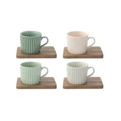 Ensemble de 4 petites tasses a expresso en porcellaine TAKE A BREAK ASS7