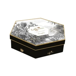 Ensemble de 6 petits verres à café de 110 ml en porcelaine avec soucoupes RETRO JUNGLE