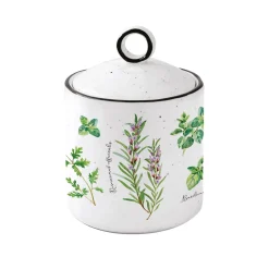 Ensemble de 3 pots en porcelaine, dimensions Ø 9×13 cm HERBARIUM