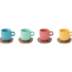 Ensemble de 4 tasses à café avec soucoupe TAKE A LOOP ASS.5