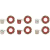 Ensemble de 6 tasses à café avec soucoupe JINGLE BELLS