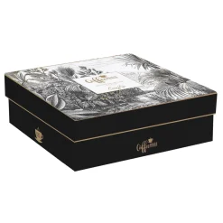 Ensemble de 6 tasses à café de 100 ml avec soucoupes en porcelaine RETRO JUNGLE