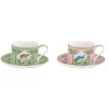 Ensemble de 6 tasses à café avec soucoupes PARADIS SAUVAGE