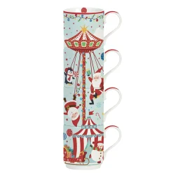 Ensemble de 4 tasses empilables Santa’S Carousel