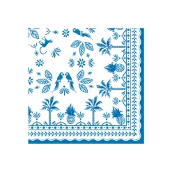 Lot de 20 serviettes bleues EXOTIC VIBES
