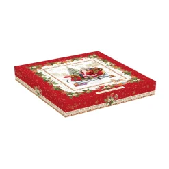 Plateau de service en porcelaine de 30×30 cm CHRISTMAS MEMORIES