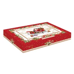 Plateau ovale en porcelaine de 25×17 cm CHRISTMAS MEMORIES