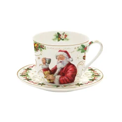 Tasse à petit-déjeuner avec soucoupe, 400 ml en porcelaine MAGIC CHRISTMAS
