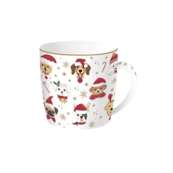 Tasse dans une boîte métallique CHRISTMAS FRIENDS Dogs