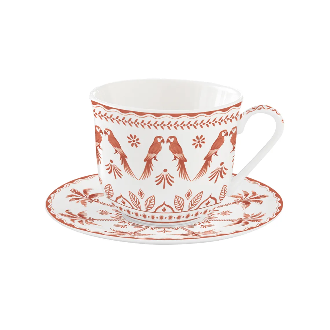 Tasse de petit déjeuner avec assiette EXOTIC VIBES