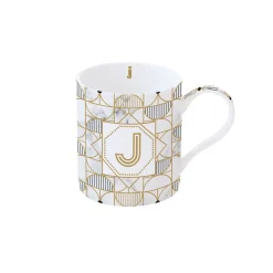 Tasse en porcelaine de 350 ml MONOGRAM J