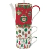Théière avec 2 tasses JINGLE BELLS